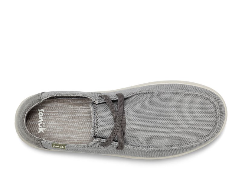 Sanuk Shaka Mesh No Tie Men's Shoes Grey | Canada 236AHK